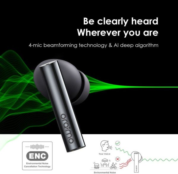 Oraimo FreePods Pro ANC Active Noise Cancellation TWS True Wireless Earbuds - Image 5