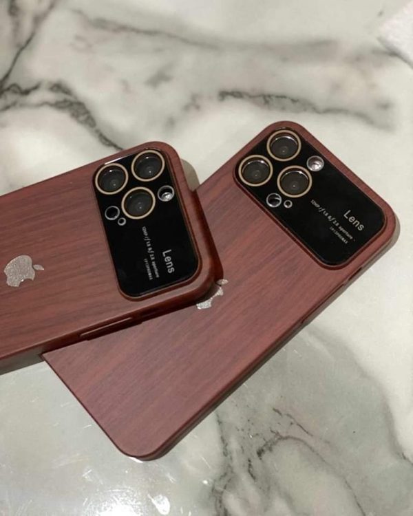 Wooden design Hard polycarbonte Camera lens protection case available in stock 🔥 - Image 4