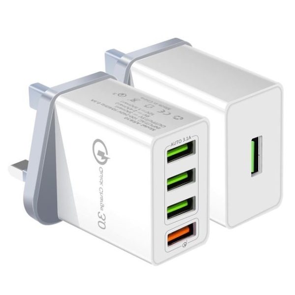 QC 3.0 USB Wall Chargerpower Fast Charging Charger Phone Adapter Portable Wall Mobile Phone Charger UK