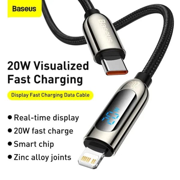 Baseus 20W Apple Display Fast Charging Cable Type-C to iPhone - Image 3