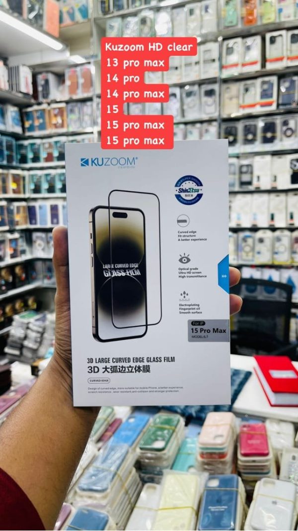 KUZOOM 3D LARGE CURVED EDGE GLASS FILM | I Phone All Model - Image 4