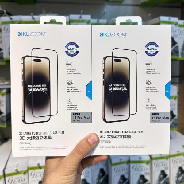 KUZOOM 3D LARGE CURVED EDGE GLASS FILM | I Phone All Model